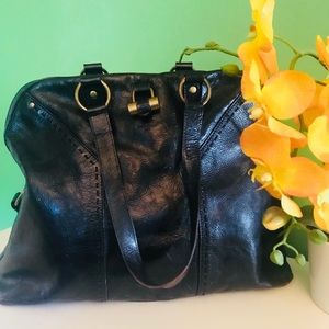 YSL Muse Bag black leather